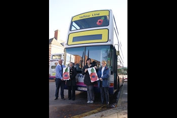 First Norwich Operations Manager, Lee Howes, Royal British Legion community Fundraiser, Lyn Hatch, Royal British Legion Benefits and Money Advisor, Katy Lewi, and Royal British Legion County Secretary, Lynn Scarrott.